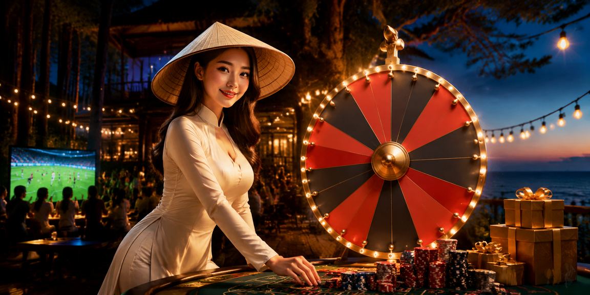 Người dùng tại Đà Lạt tham gia trò chơi may mắn trực tuyến với nón lá truyền thống